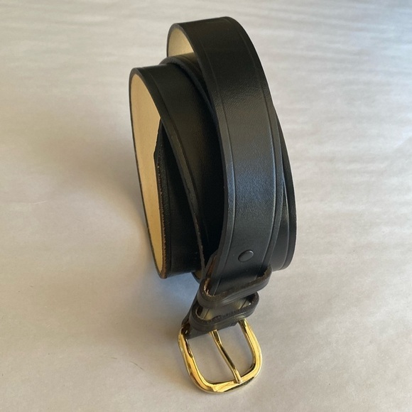 Men's Belt Black Leather Belt Men’s Top Grain Cowhide Genuine 1.5 Inch Wide Big - Picture 1 of 7